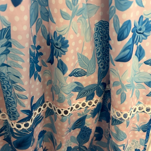 Light blue and pink floral tie strap with cut out - size large - Picture 7 of 7